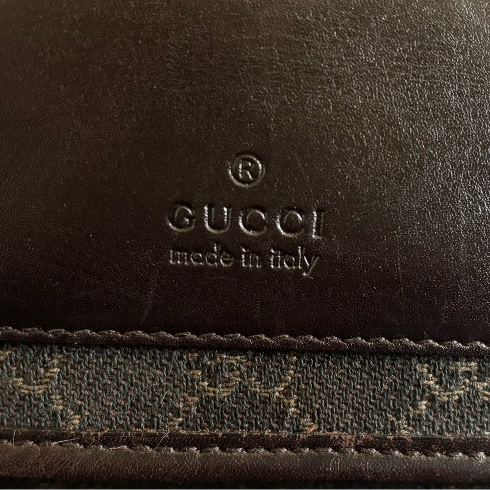 Gucci Dark Brown Canvas & Leather Messenger Bag - Picture 5 of 14